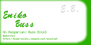 eniko buss business card