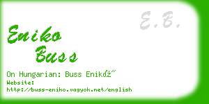 eniko buss business card